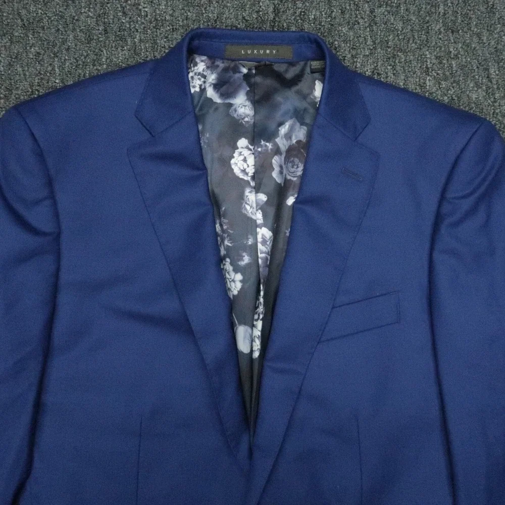 Indochino Blazer Mens 38R Blue Single Breasted Wool Cashmere Luxury Jacket NWT‎